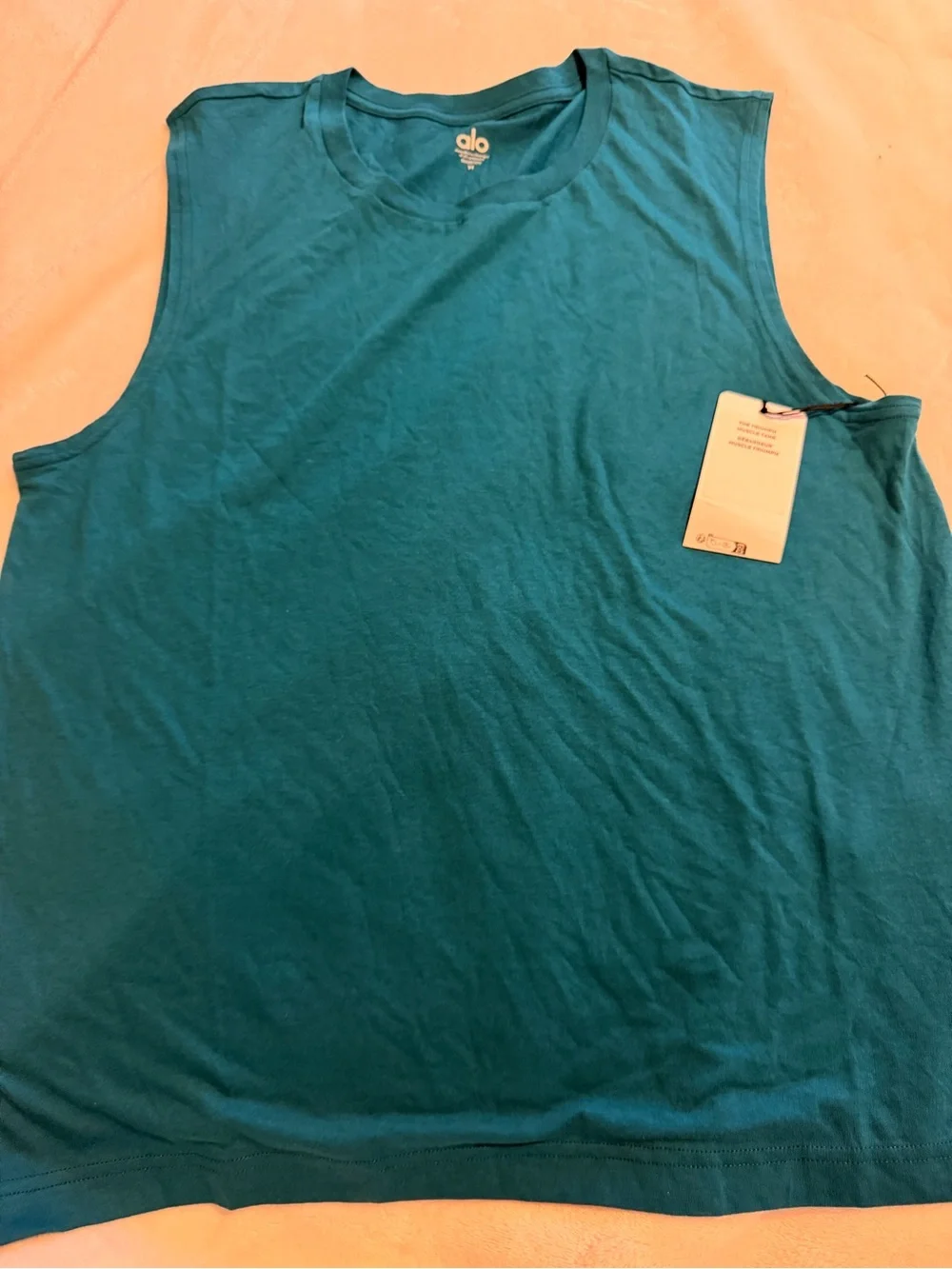 NWT ALO Yoga Triumph Muscle Tank Oceanic Teal Men’s M M2033R